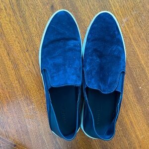 Vince Size 8.5 Navy Blue Suede Slides